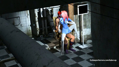 Mystique with big perfect ass riding on the Magneto dick