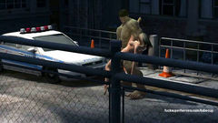 Blonde girl sucks huge cock of cartoon Hulk