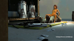 Muscular Hulk pushed his big cock in tight pussy of skinny redhead girl