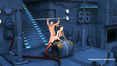 Sexy Harley Quinn gets extreme doggy style smashed from Joker