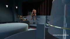 Invisible Woman sucks huge 3d cartoon cock of Mr. Fantastic