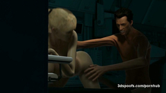 Mister Fantastic feeding Invisible Woman his very long cock