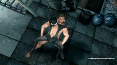 Logan planted on his big penis soft Cat-woman