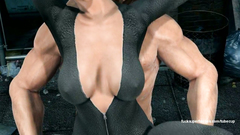 Logan planted on his big penis soft Cat-woman