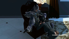 Batman makes Catwoman deep swallow his dick