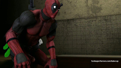 Pretty teen makes amazing blowjob for Deadpool