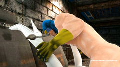 X-Man: Mystique in white stocking gets hardcore sex from brutal man