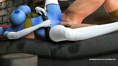 X-Man: Mystique in white stocking gets hardcore sex from brutal man