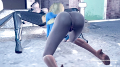 Supergirl sat their pussies on face of Catwoman