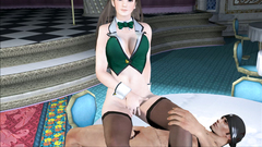 Playboy girl in sexy lingerie riding a cock