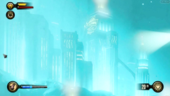 Sexy brunette Bioshok girl in black stocking sucks huge dick