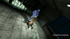 Cartoon Beast is licking pussy of young big titted blonde babe