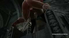 Crazy Barbarian fucks brunette haired whore his big dick