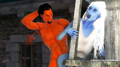Daredevil fucks blue woman in her nasty ass