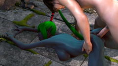 Dirty 3d org girl gets huge cock in anal hole