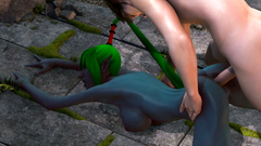 Dirty 3d org girl gets huge cock in anal hole