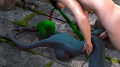 Dirty 3d org girl gets huge cock in anal hole