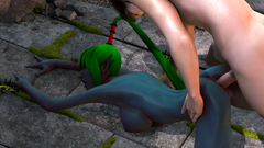 Dirty 3d org girl gets huge cock in anal hole