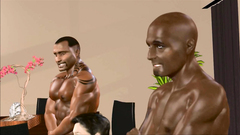 Two black bull fuck and lick pussy of teen girl - hardcore DP