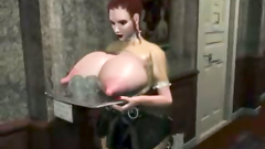 Two hot busty women dressed in latex love anal fisting