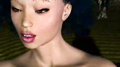 Green creatures of the swamp pushed his dirty fingers into pussy of lonely woman