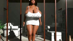 Very big cartoon black tits