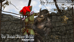 Big 3D Werewolf fucks nasty redhead Orc girl