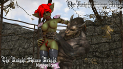 Big 3D Werewolf fucks nasty redhead Orc girl