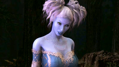 Blue Shaman-Girl with big booty gets fucked in her dirty mouth