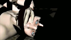 Hardcore BDSM sex with naughty 3d brunette girl