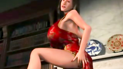 Real 3d babe tries to swallow a huge cock