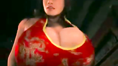 Real 3d babe tries to swallow a huge cock