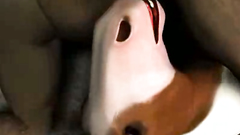 Red girl swallows huge cock 3d wild gorillas