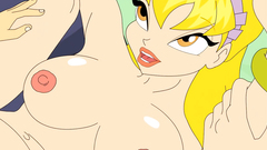 Gorgeous cartoon blonde gets wiry cock in ass and licking pussy satisfied