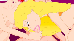 Threesome cartoon sex with young cute schoolgirls