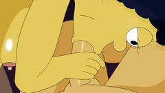 Marge Simpson in sexy stockings wants feels big cock in her wet pussy