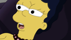 Marge Simpson in sexy stockings wants feels big cock in her wet pussy