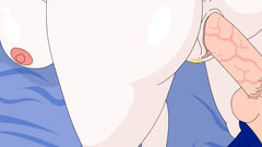 Deep anal peneration of a hot blonde cartoon character with big tits