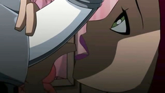 Teen Titans and their Cyborg are banging hot redhead in sex cartoon