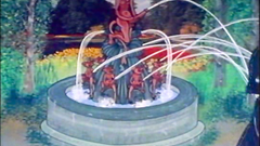 Old cartoon with many sexy mistresses banging with little imps and skeletons