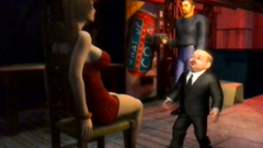 3d threesome with two busty chicks fucking one short dude