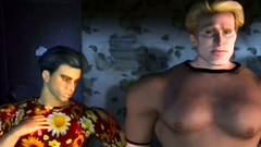 3d threesome with two busty chicks fucking one short dude