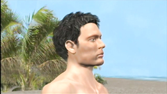 Cute beach porn in 3d style with hot couple getting horny