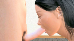 Hot brunette girl in fishnet stockings jumps on her boyfriend's penis