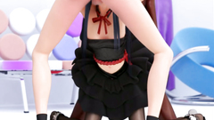 3D Girl guitarist vs three brutal guys | Interracial Gangbang - Double Penetration