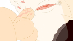 Horny brunette in stockings makes perfect deepthroat blowjob