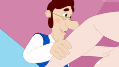 Redhead milf with big tits and ass in hardcore cartoon