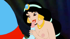 Cute Jasmine sucks huge dick of Ginny