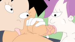 Asshole fucking and blowjob for sexy Futurama girls