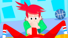 Redhead cartoon girl gives footjob to her lover and gets brutally fucked